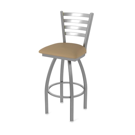 OD410 Jackie Stainless Steel 25 Swivel Outdoor Counter Stool With Breeze Champagne Seat